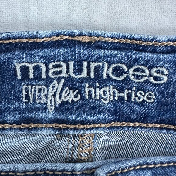 Maurices Everflex High Rise Skinny Jeans Size 14 Long Stretchy Womens Denim - Picture 3 of 5
